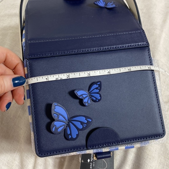 Kate Spade Flutter Fly (Butterfly) Picnic Basket Crossbody in Blue - Picture 15 of 16